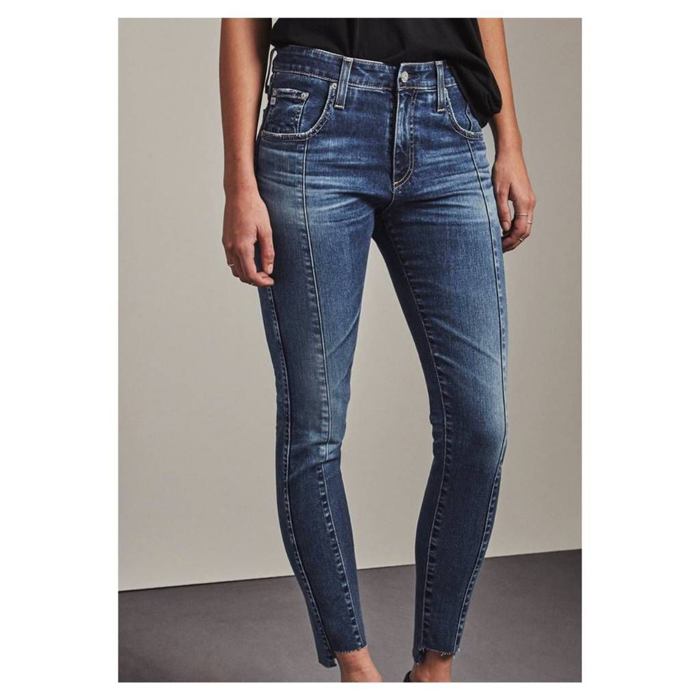 AG Adriano Goldschmied Womens The Farrah Skinny Ankle Jeans Blue Stretch 29R